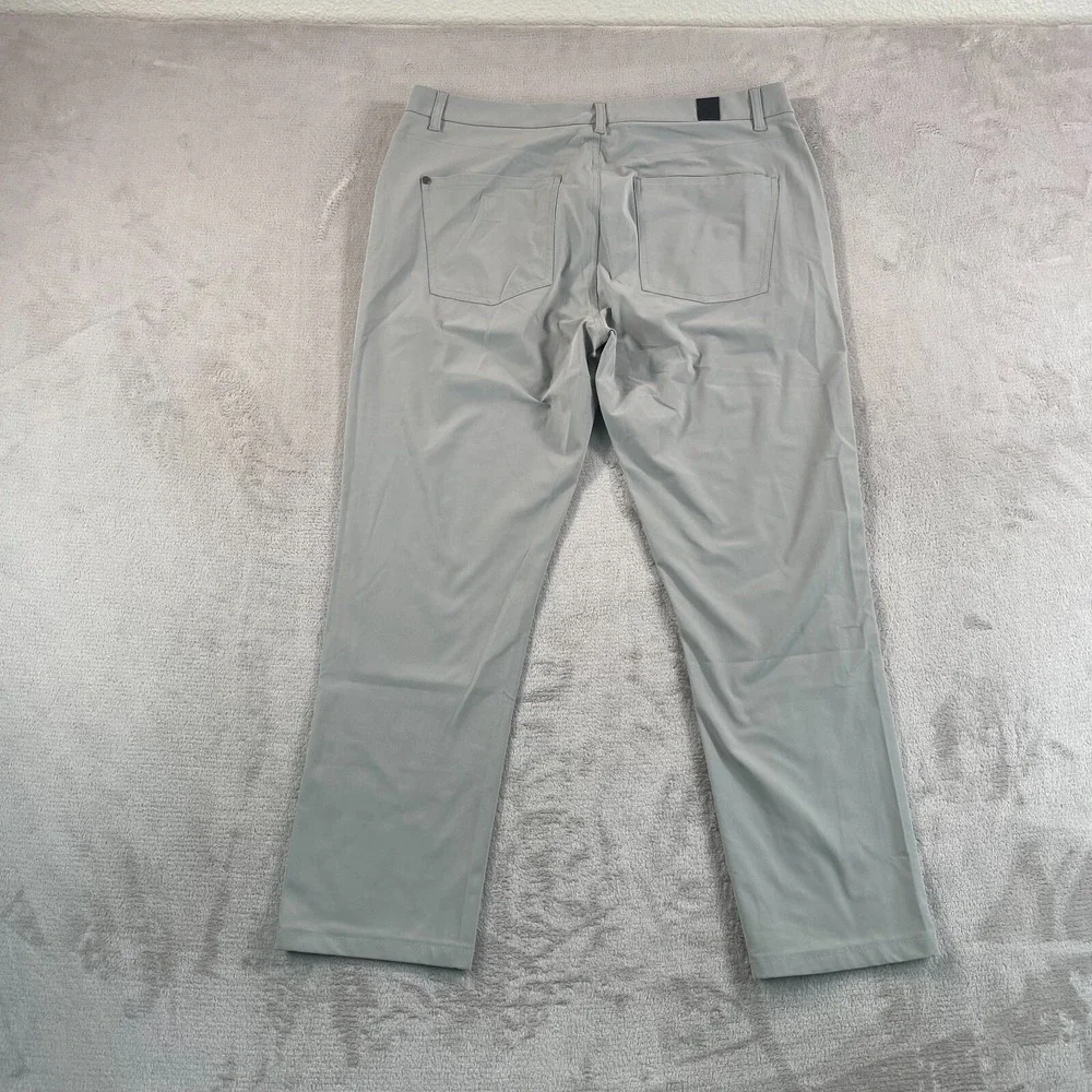 Vuori Meta Pants Men 34x27 Driftwood Athletic Slim Fit 5-Pocket Stretch NWT $128